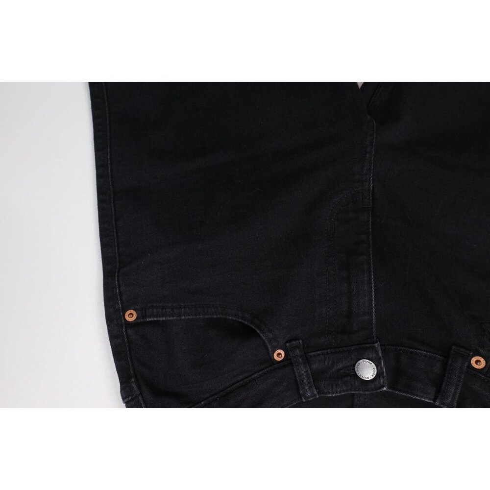 DU/ER DUER Womens Size 29 Faded Performance Denim Slim Straight Leg Jeans Black - Picture 7 of 16
